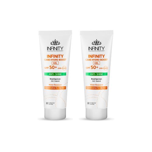 إنفينيتي جل مرطب مقاوم للمعان + واقي شمس 50 عامل حماية عرض 1+1